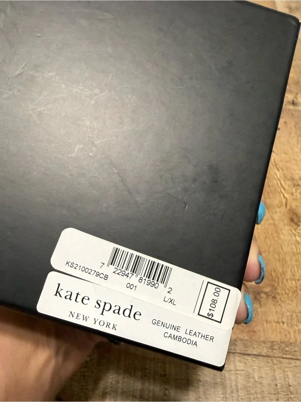 Kate Spade New York Black Leather Bow Adjustable Belt Bag KS2100279CB L/XL